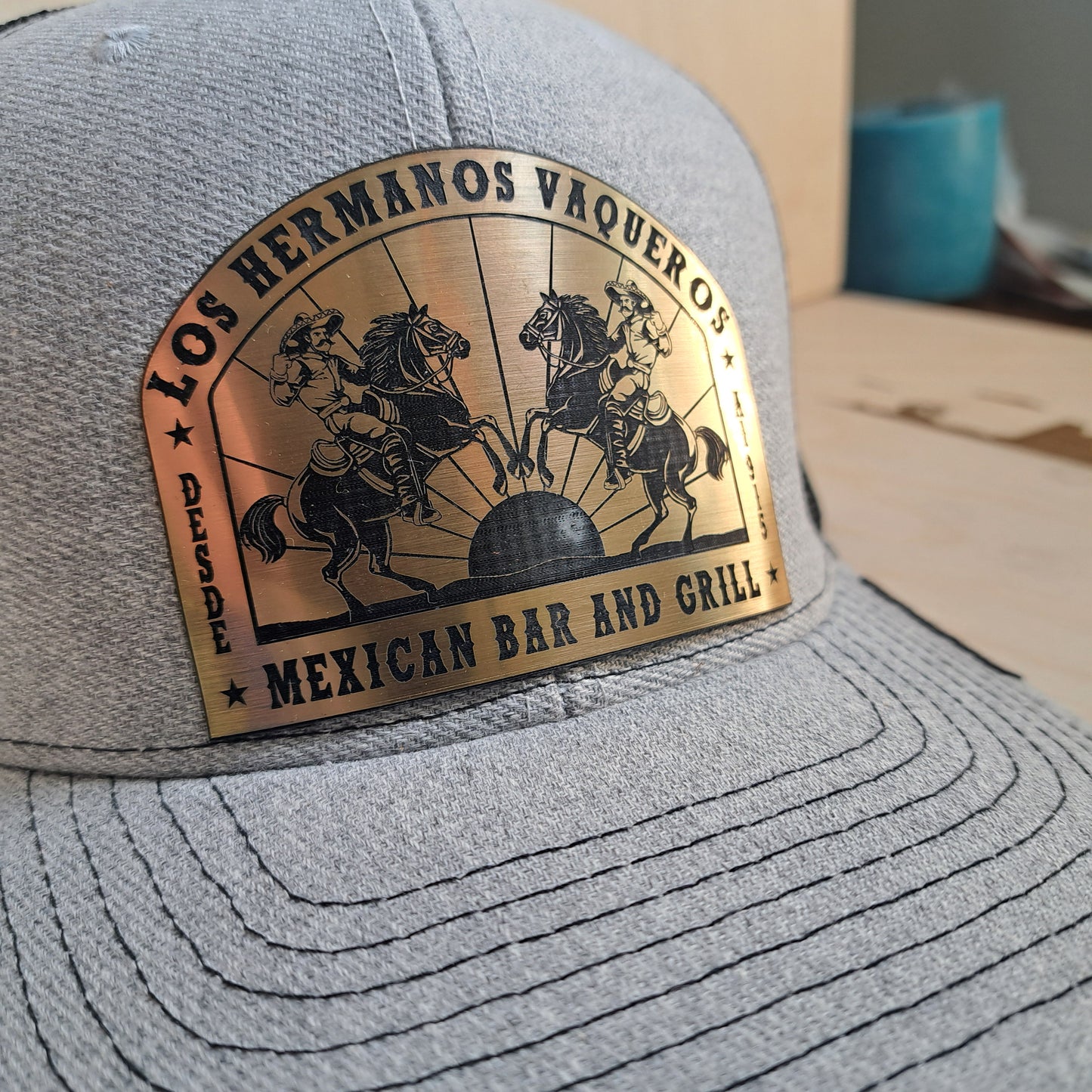 Mexican bar theme in gold.